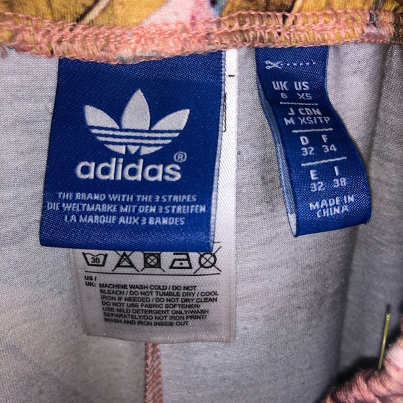 ADIDAS CURO D’AGUA PRINT 3 STRIPE LEGGINGS SIZE XS - Picture 7 of 8